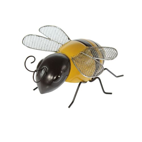 Metall-Biene zum Stellen, 17 x 16 x 9,5 cm, gelb/schwarz, 802850