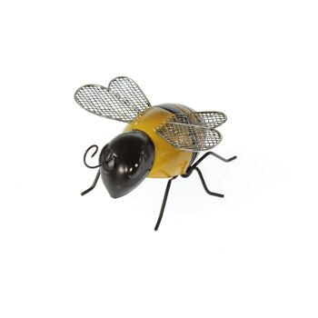 Abeille en métal à poser, 12 x 10 x 6 cm, jaune/noir, 802867 1