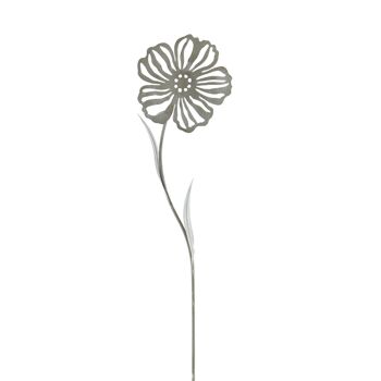 Fleur en métal, 17 x 1 x 90 cm, gris, 803161 1