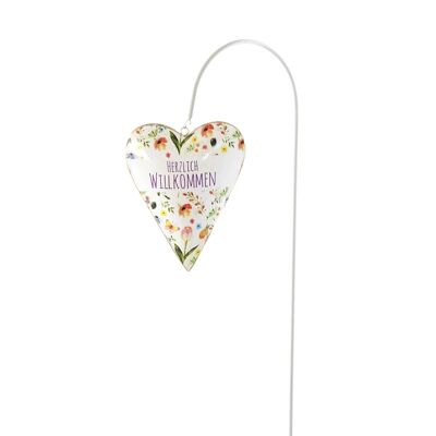 Metal plug with heart, 13 x 2 x 85 cm, multicolored, 814907