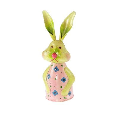 Metal rabbit bust for standing, 12 x 10 x 29 cm, multicolored, 815133