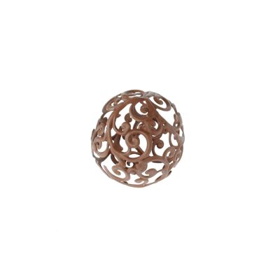 Bola de jardín barroca de metal, Ø 10 cm, color óxido, 803253