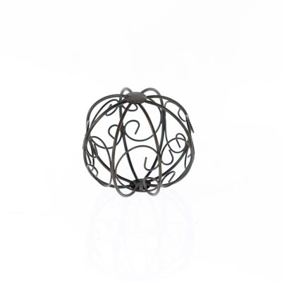 Metal garden ball, Ø 10 cm, dark brown, 803291