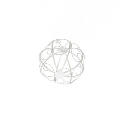 Bola de jardín de metal, Ø 10 cm, blanca, 803338