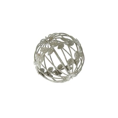 Metal garden ball vintage, Ø 10 cm, gray, 803413