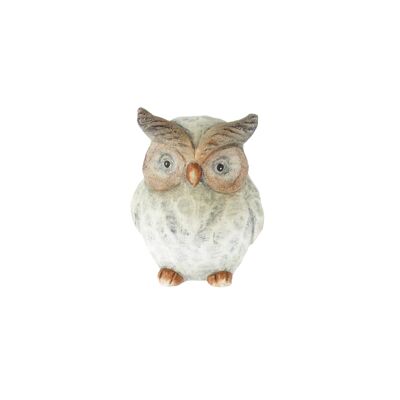 Ceramic owl for standing, 8.5 x 7 x 9.5 cm, brown, 804120
