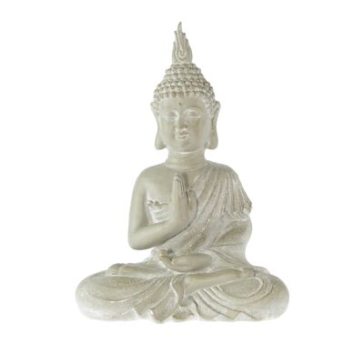 Magnesia-Buddha betend, 35 x 21x 48 cm, grau, 804397