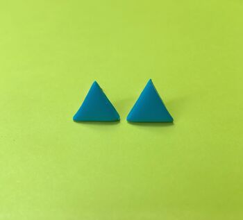 Boucles d'oreilles triangle turquoise 2