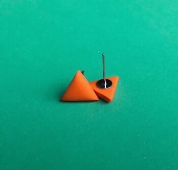 Boucles d'oreilles triangle orange 4
