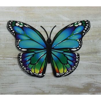 Papillon de suspension murale en métal., 40,5 x 1 x 29 cm, coloré, 808814 2