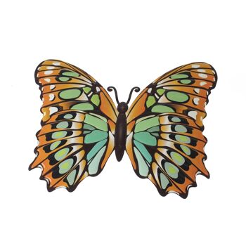 Papillon de suspension murale en métal., 40,5 x 1 x 32,5 cm, coloré, 808821 1