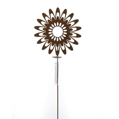 Metal plug flower m.Regenm., 25 x 5 x 100 cm, rust-colored, 808937