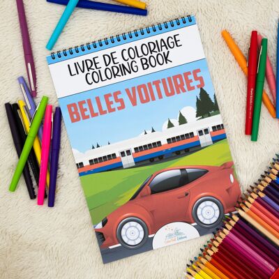 Libro para colorear para niños (o adultos), Beautiful Cars