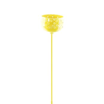 Cercles de piquets de jardin en métal petits, Ø 8 x 58 cm, émail jaune, 813467 1