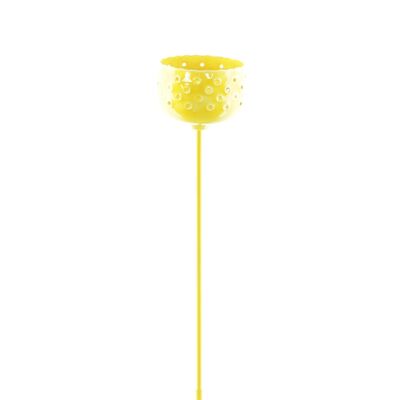 Metall-Gartenstecker Kreise kl, Ø 8 x 58 cm, gelb Emaille, 813467
