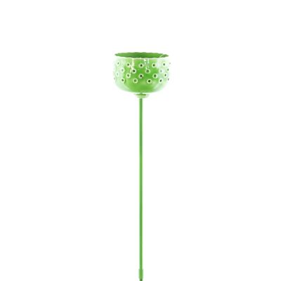 Metal garden stake circles small, Ø 8 x 58 cm, green enamel, 813481