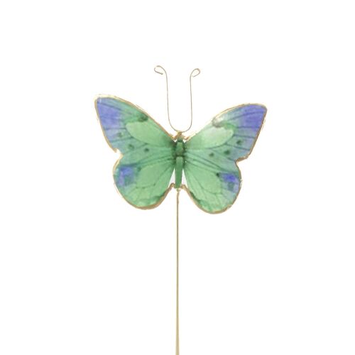 Metall-Stecker Schmetterling, 10 x 0,5 x 28 cm, grün, 814655