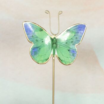 Bouchon métallique papillon, 10 x 0,5 x 28 cm, vert, 814655 2