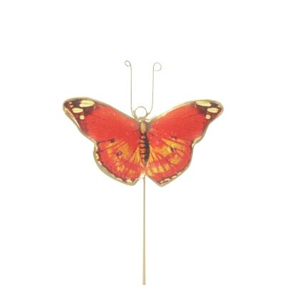 Metall-Stecker Schmetterling, 10 x 0,5 x 28 cm, orange, 814662
