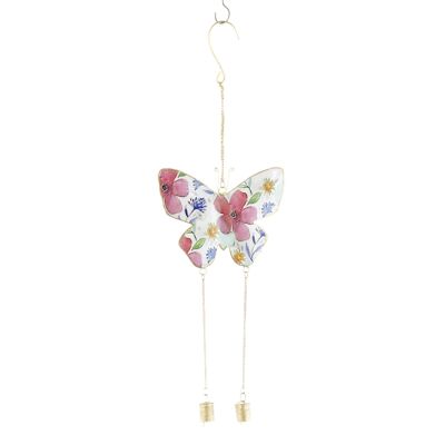 Metal hanger butterfly/gl, 16 x 1 x 46 cm, purple, 814709