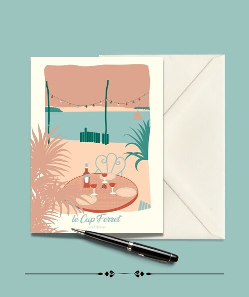 Carte Postale CAP FERRET La Cabane  - 15x21cm