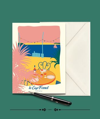 Carte Postale CAP FERRET La Cabane  - 15x21cm 3