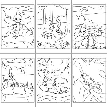 Livre de Coloriages pour enfants, Petites bêtes du jardin 4