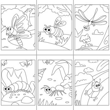 Livre de Coloriages pour enfants, Petites bêtes du jardin 5