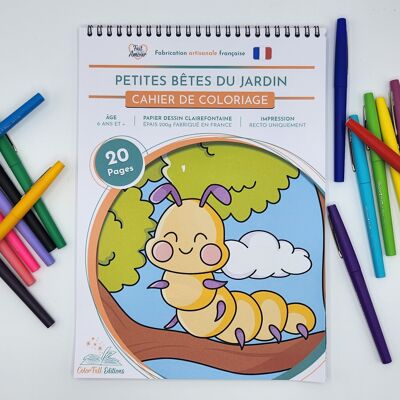 Livre de Coloriages pour enfants, Petites bêtes du jardin