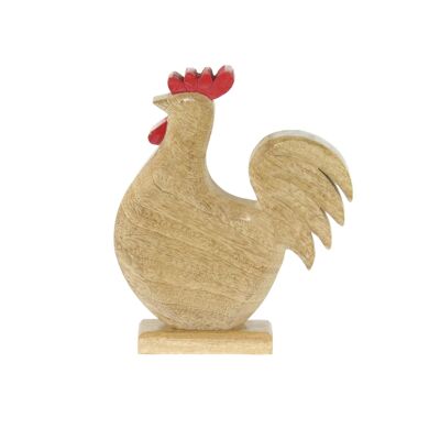 Mangoholz-Huhn zum Stellen, 18 x 4 x 22cm, natur, 801860