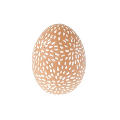 Huevo de cerámica, p.e.Posiciones m.Puntos, 10,5 x 10,5 x 13,5 cm, marrón, 804212