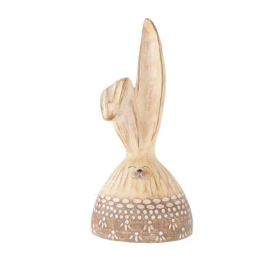 Buste de lapin en céramique m.Points, 11,5 x 9 x 23,5 cm, marron, 804205