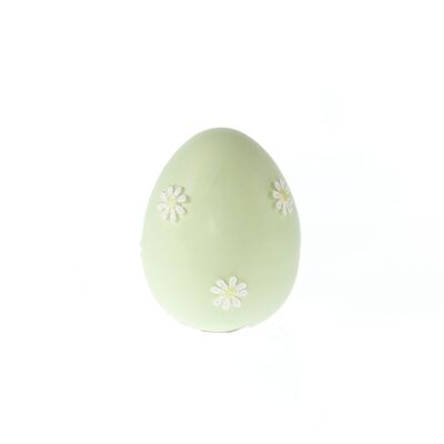 Uovo dolomitico m.   fiori, ad es.Luoghi, 7,5 x 6,5 x 8,5 cm, verde, 804915