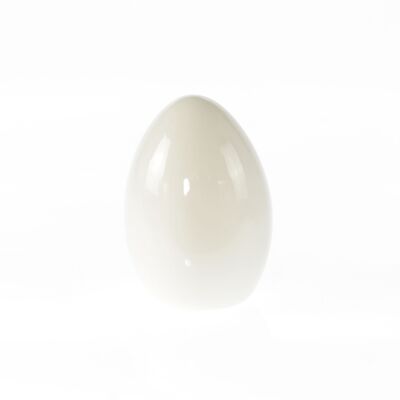 Oeuf en porcelaine à poser, Ø 9,5 x 13,5 cm, émaillé blanc, 805004