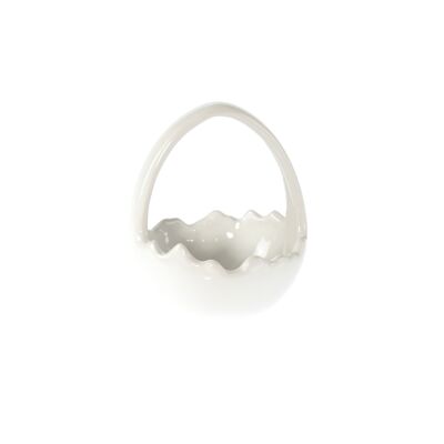 Dolomite egg basket, 9.5 x 9.5 x 11.5 cm, white, 805165