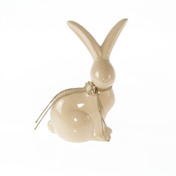 Lapin Dolomite accroupi, 12,5 x 11 x 20 cm, beige, 805349 1