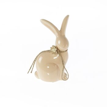 Lapin Dolomite accroupi, 9 x 8,5 x 16 cm, beige, 805356 1