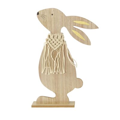 Coniglietto in legno m.Fazzoletto da collo ad es.Luoghi, 26 x 6 x 41 cm, naturale, 807336