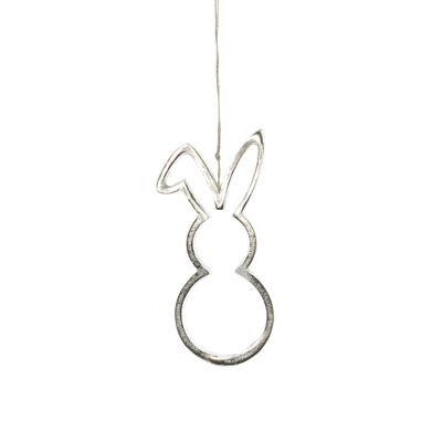 Aluminum hanger rabbit silhouette., 10 x 20 x 0.5 cm, silver, 812071