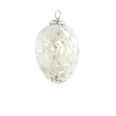 Glass hanger egg, Ø 10 x 15 cm, white, 812200