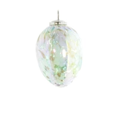 Glass pendant egg, Ø 10 x 15 cm, green, 812224