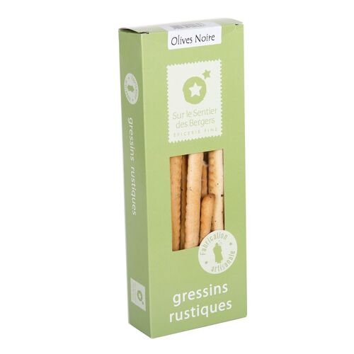 Gressins rustiques à l'olive noire - 250g - Promotions avant nouveautés !