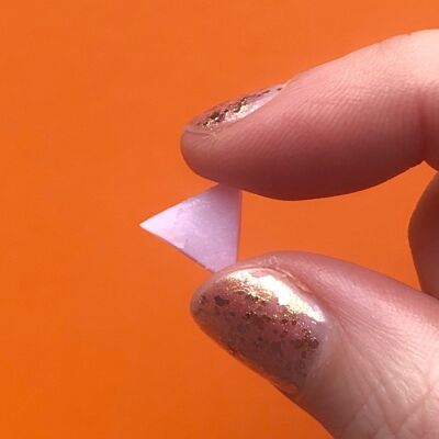 Pendientes triángulo rosa