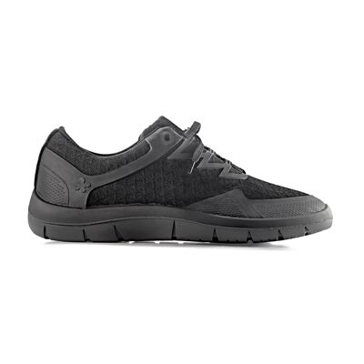 Sporty.  Black.  Certified professional sportsman.  Flexible, light and non-slip sneaker.  Unisex.