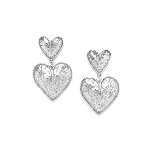 ALEGRIA     boucles d'oreilles poussoir 2 coeurs