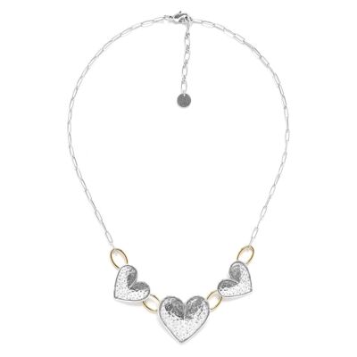 ALEGRIA gradient necklace 3 hearts