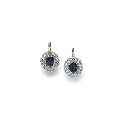 AZZURRA    boucles d'oreilles dormeuses ovales