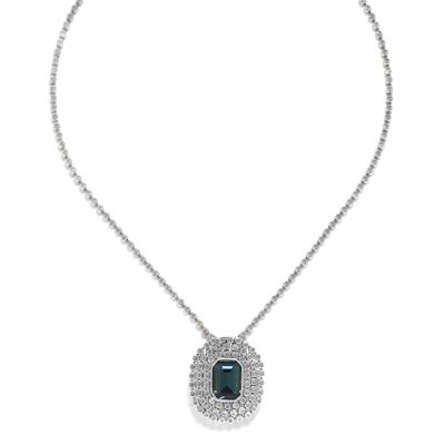 AZZURRA adjustable rhinestone pendant necklace