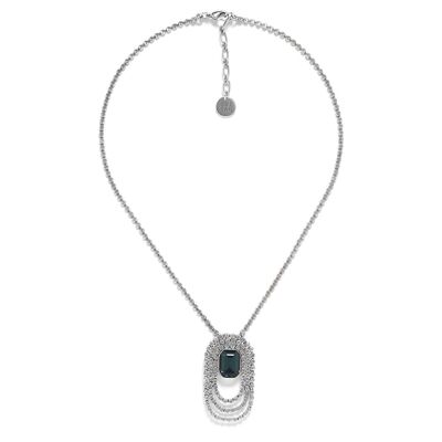 AZZURRA adjustable oval pendant necklace