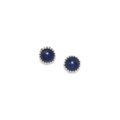 OZAKA lapis lazuli chip earrings
